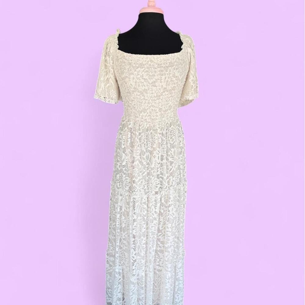 Baltic Born Aspen Smocked Lace Maxi Dress